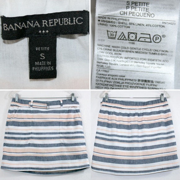 Banana Republic Linen/Cotton Striped Mini Skirt - Picture 7 of 7